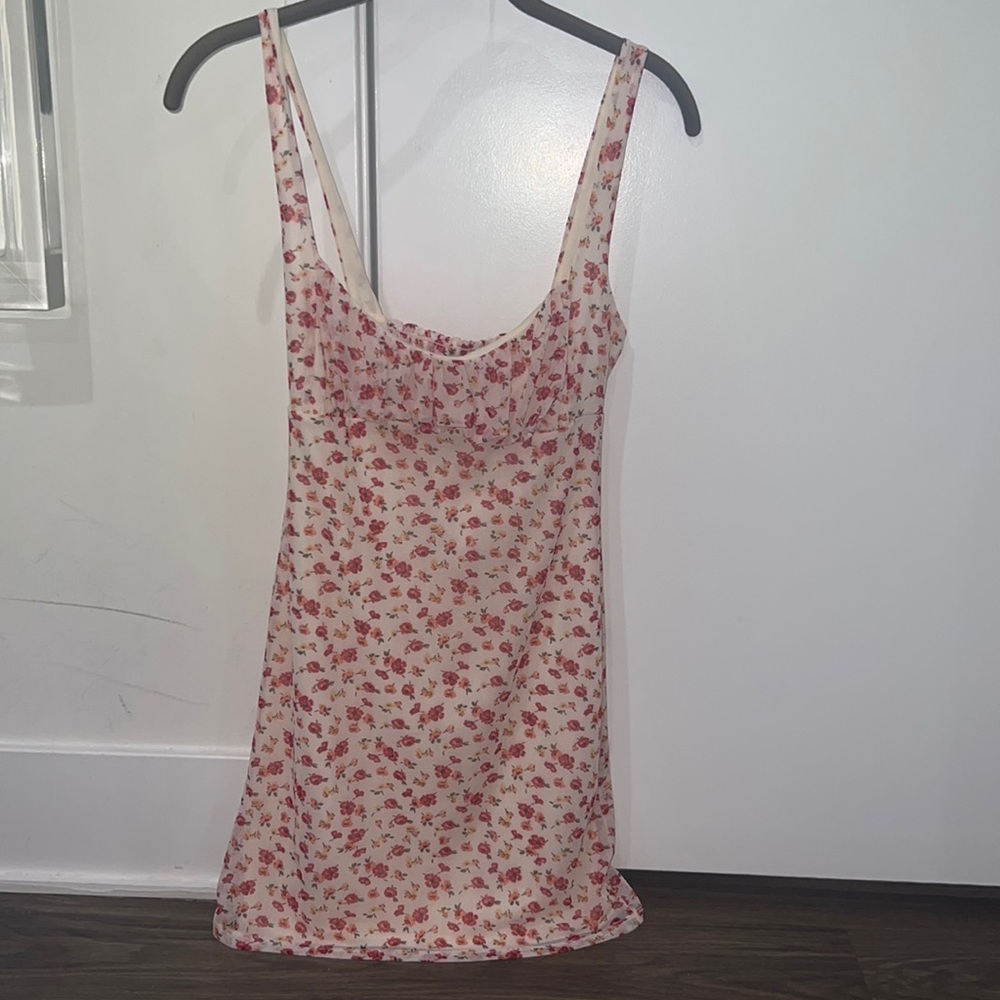 Urban Outfitters Floral Mesh Mini Dress